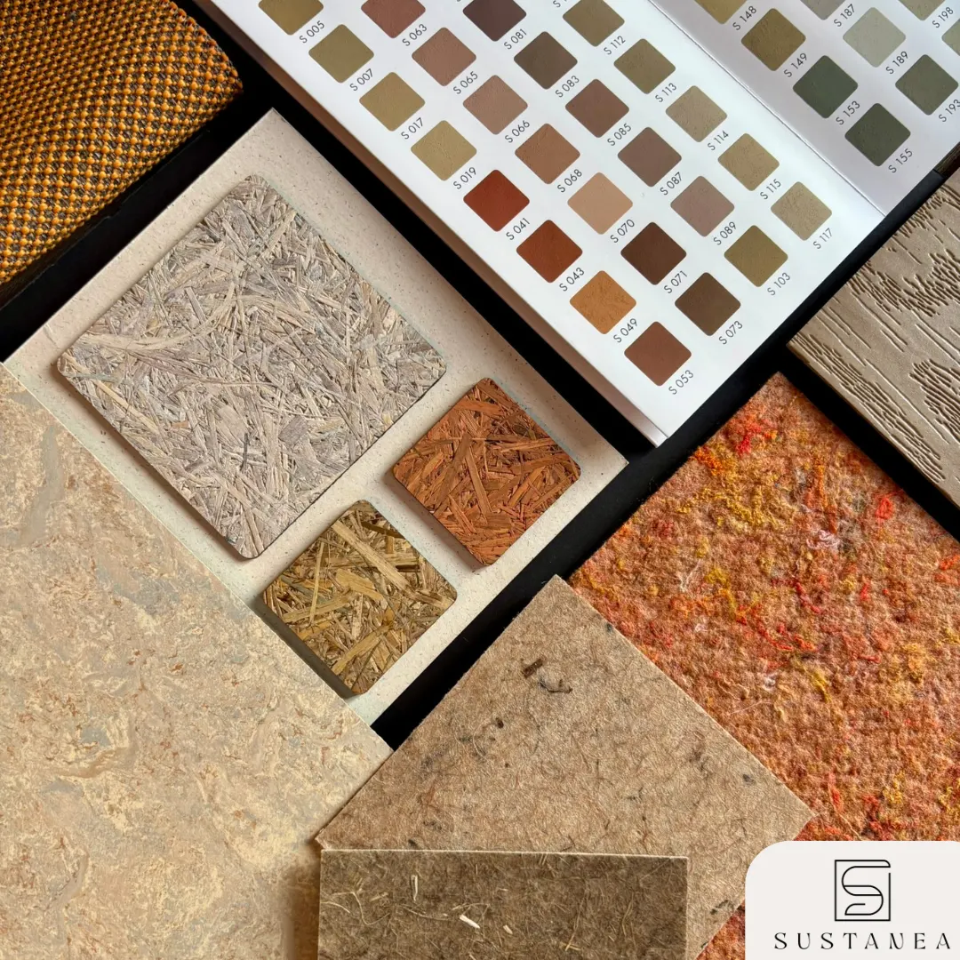 Duurzaam materialen moodboard