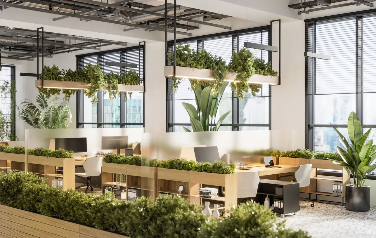 Duurzame kantoorinrichting met planten - circulair ontwerpen