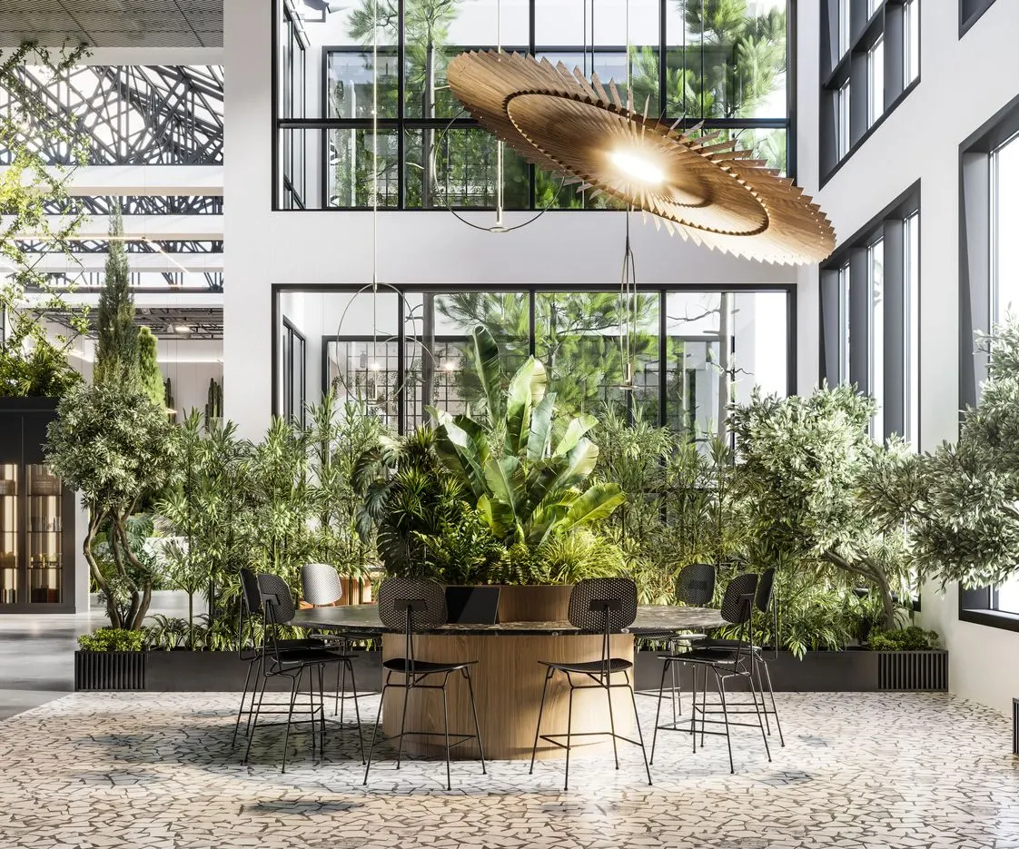 Duurzame kantoorinrichting met planten  - circulair ontwerpen